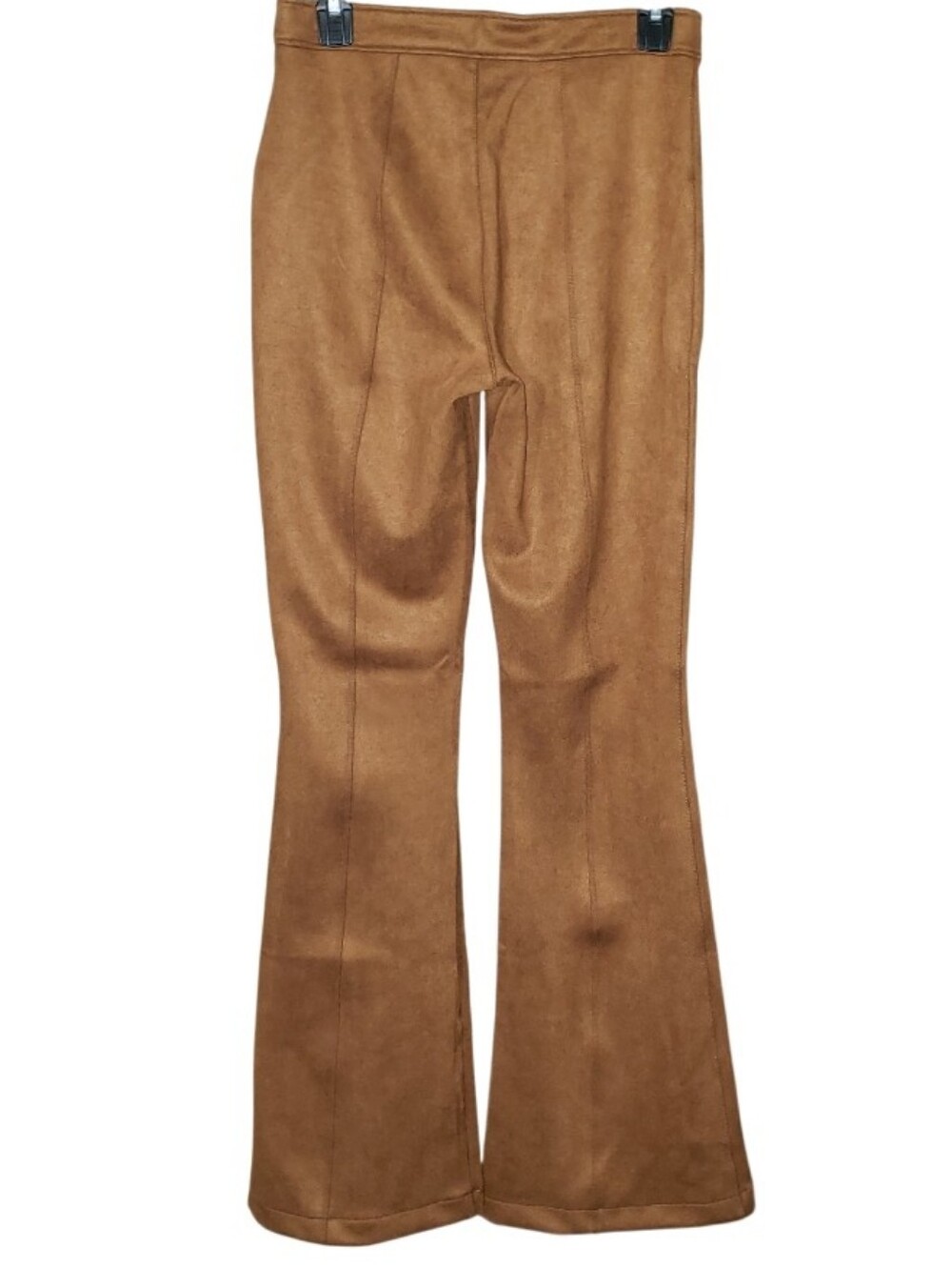 Spanx Faux Suede Flare Pants In Rich Camel - Picture 6 of 12